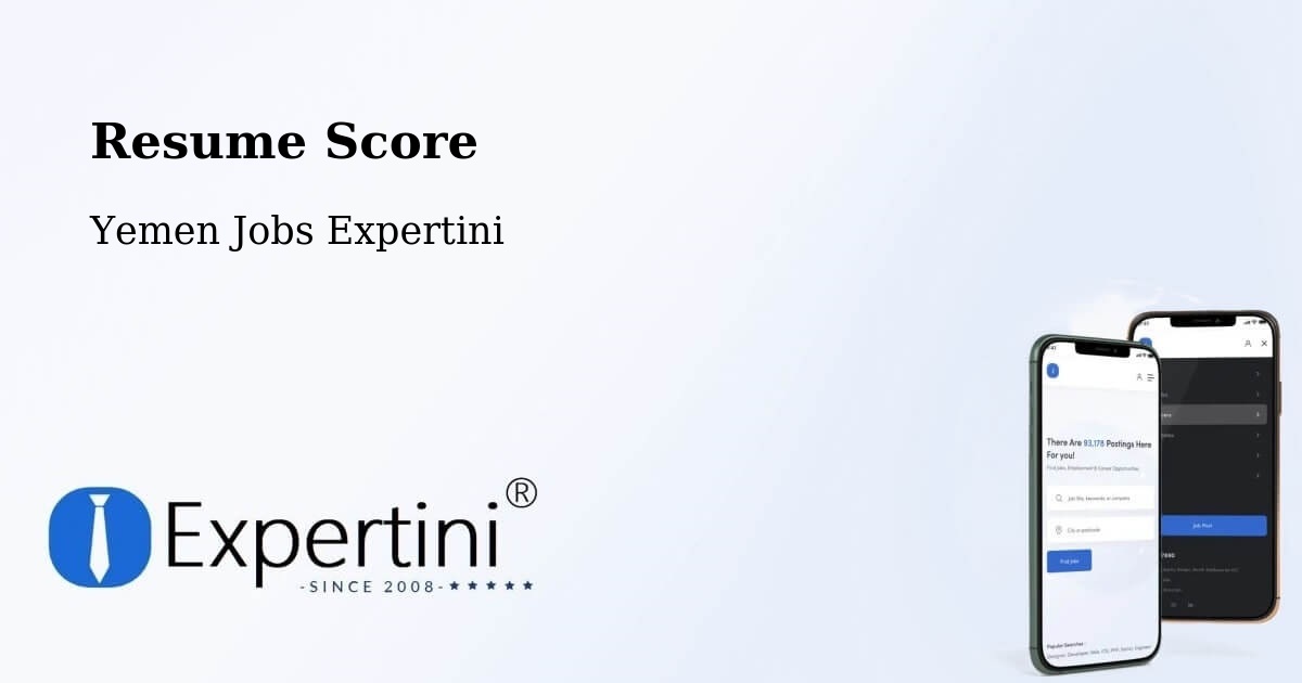 Resume Score & Job Description Match Tool – Dhubab - Yemen Jobs Expertini